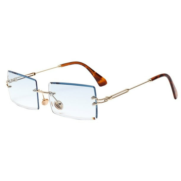 Small Rectangle Rimless Square Sunglasses 2020 Summer Style UV400 Unisex Glasses Small Rectangle Rimless Square Sunglasses 2020 Summer Style UV400 Unisex Glasses